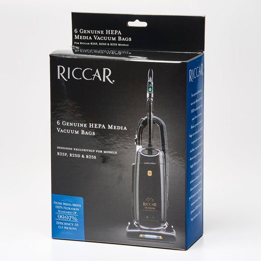 Riccar R25 Charcoal Lined Clean Air Upright HEPA Bag 6pk R25P R25D R25S - CJ Miller Vacuum Center Inc