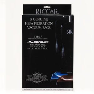 Riccar Vacuum Bags HEPA Type F SupraLite Series RFH-6 - CJ Miller Vacuum Center Inc