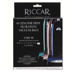 Riccar Vacuum Bags HEPA Type W Brilliance Series RWH-6 - CJ Miller Vacuum Center Inc