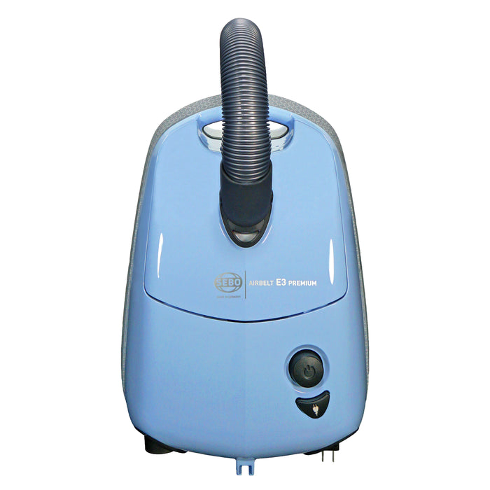 SEBO AIRBELT E3 Premium Vacuum Arctic Pastel Blue with ET-1 and Parquet Brush