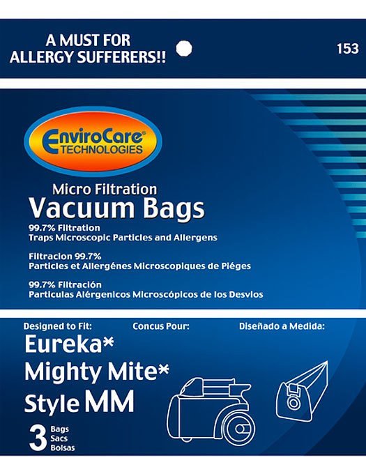 Eureka Mighty Mite Style MM Vacuum Bags - 3 Pack (EnviroCare 153) - CJ Miller Vacuum Center Inc
