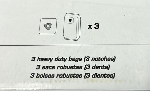 HEAVY DUTY ELECTROSTATIC FILTER BAG - 3 NOTCHES CENTRAL VACUUM TDSAC93 - CJ Miller Vacuum Center Inc