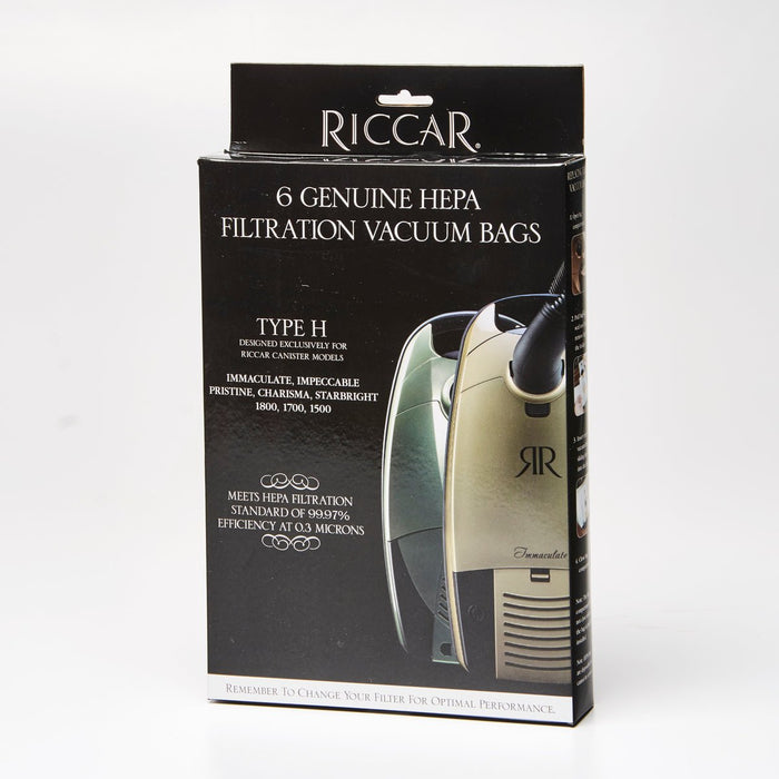 Riccar Vacuum Bags HEPA Type H Immaculate, Impeccable, Pristine, Charisma, Starbright, 1800, 1700, 1500 Series RHH - 6 - CJ Miller Vacuum Center Inc