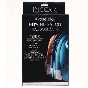 Riccar Vacuum Bags HEPA Type Z Pizzaz, Moonlight, Sunburst RZH-6 - CJ Miller Vacuum Center Inc