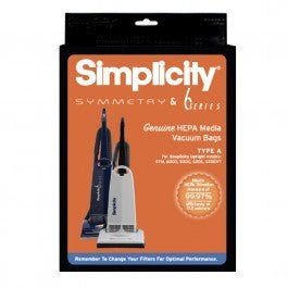 Simplicity Vacuum Bags SAH-6 HEPA Type A S20E, S20EZM, SYM , 6000, 5000 Series - CJ Miller Vacuum Center Inc
