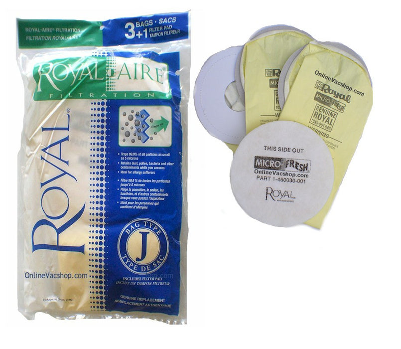 Royal Aire Filtration Type J Bags (3 pack)